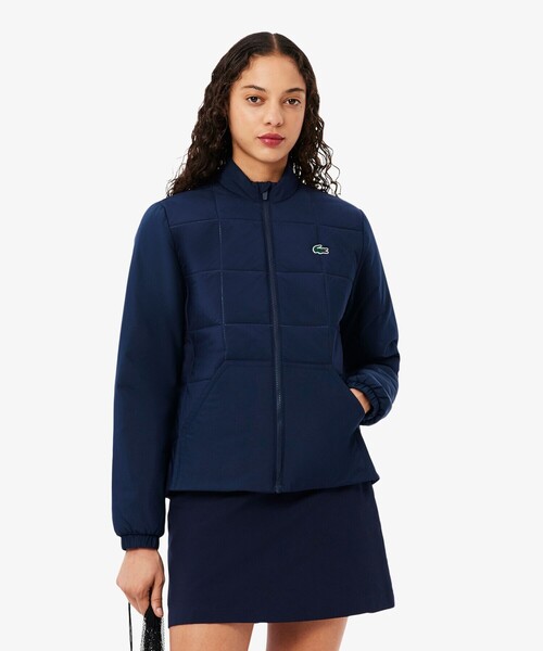 LACOSTE(ラコステ)の「UPF50 UVカット ダミーキルティング撥水ゴルフジャケット(ダウンジャケット/コート・レディース・ネイビー・34/38)」の1枚目の写真