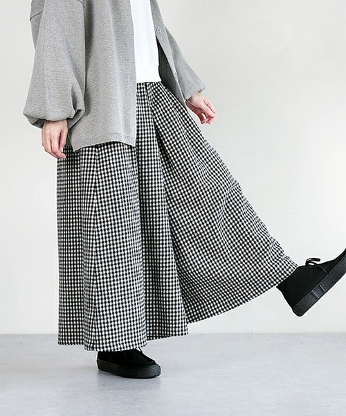 solamonat poche(ソラモナポッシェ)の「ウール袴パンツ(その他パンツ・レディース・チェック/グレー系その他・2.0)」の1枚目の写真