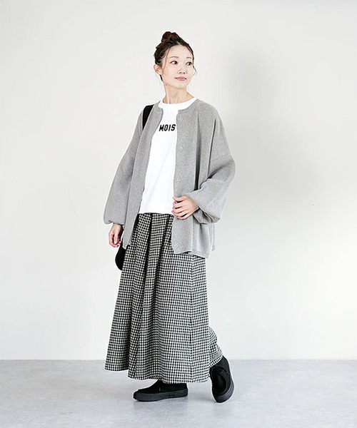 solamonat poche(ソラモナポッシェ)の「ウール袴パンツ(その他パンツ・レディース・チェック/グレー系その他・2.0)」の6枚目の写真