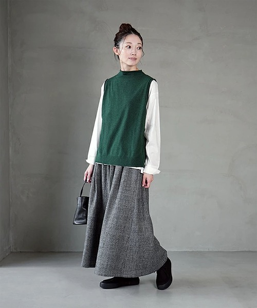 solamonat poche(ソラモナポッシェ)の「ウール袴パンツ(その他パンツ・レディース・チェック/グレー系その他・2.0)」の3枚目の写真