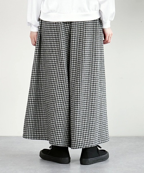 solamonat poche(ソラモナポッシェ)の「ウール袴パンツ(その他パンツ・レディース・チェック/グレー系その他・2.0)」の10枚目の写真