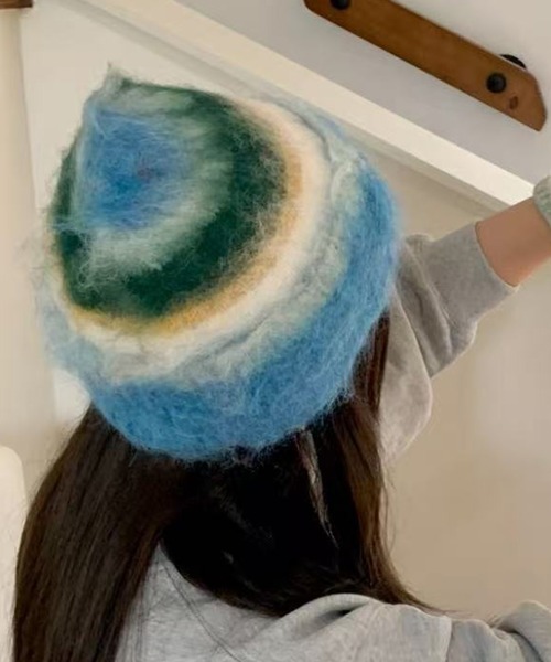 LYEON(リヨン)の「シャギービーニー(ニットキャップ/ビーニー・レディース・ブラウン/ブルー/レッド・FREE)」の8枚目の写真