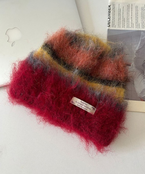 LYEON(リヨン)の「シャギービーニー(ニットキャップ/ビーニー・レディース・ブラウン/ブルー/レッド・FREE)」の17枚目の写真