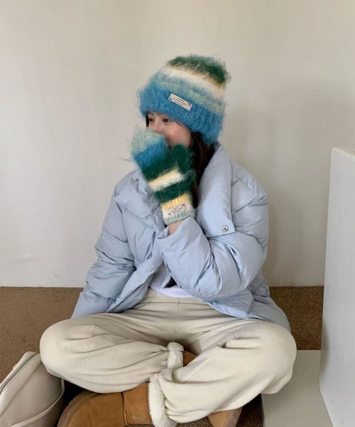 LYEON(リヨン)の「シャギービーニー(ニットキャップ/ビーニー・レディース・ブラウン/ブルー/レッド・FREE)」の16枚目の写真