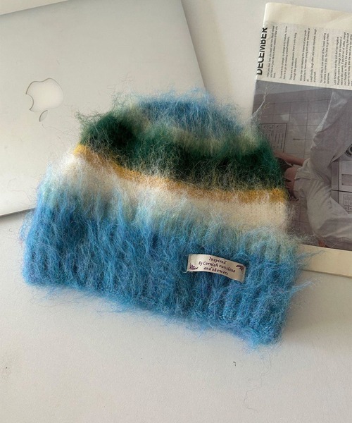 LYEON(リヨン)の「シャギービーニー(ニットキャップ/ビーニー・レディース・ブラウン/ブルー/レッド・FREE)」の14枚目の写真