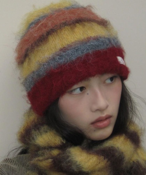 LYEON(リヨン)の「シャギービーニー(ニットキャップ/ビーニー・レディース・ブラウン/ブルー/レッド・FREE)」の12枚目の写真