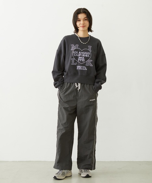 MILKFED.（ミルクフェド）の「CUTOUT LOGO TRACK PANTS（その他パンツ・レディース・ライトピンク/ブラック/チャコール・M/S）」の13枚目の写真