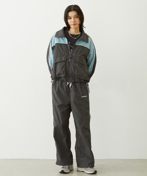 MILKFED.（ミルクフェド）の「CUTOUT LOGO TRACK PANTS（その他パンツ・レディース・ライトピンク/ブラック/チャコール・M/S）」の16枚目の写真