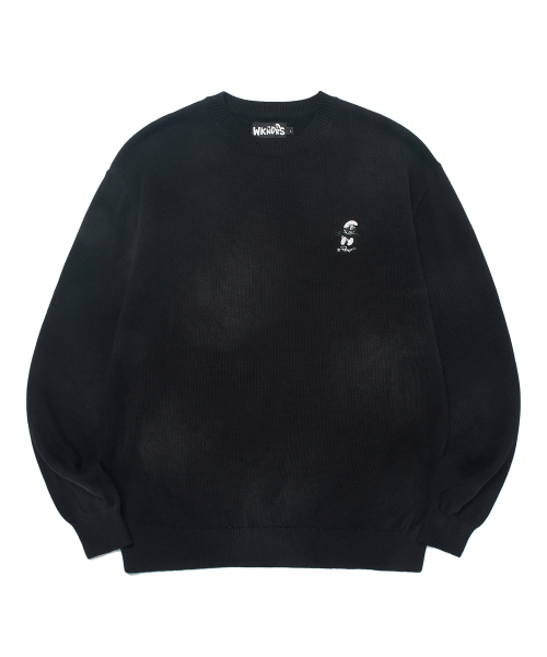 BRUSHED PULLOVER KNIT (BLACK)（ニット/セーター）｜WKNDRS（ウィー 