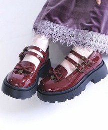 axes femme | Ｗストラップリボンローファー(パンプス)