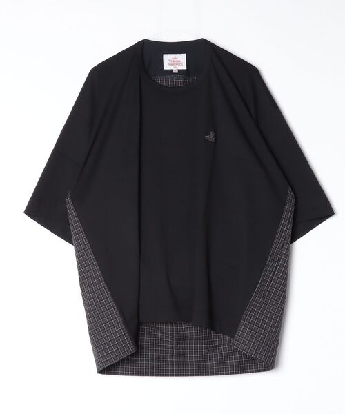 Vivienne Westwood MAN（ヴィヴィアンウエストウッドマン）の「DETAILED CHECK BIG T-SHIRT（Tシャツ/カットソー・メンズ・ホワイト/ブラック・FREE）」の2枚目の写真