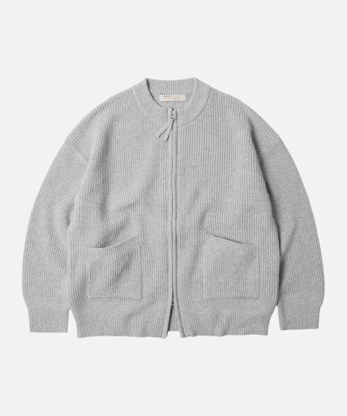 FRIZMWORKS(フリズムワークス)の「WOOL DECK ZIP UP CARDIGAN _ LIGHT GRAY(カーディガン/ボレロ・レディース・その他・SMALL/MEDIUM/LARGE/X-LARGE)」の1枚目の写真