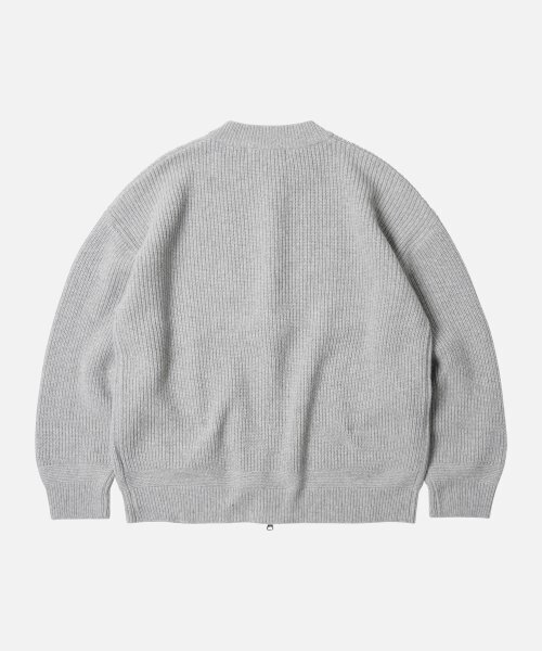 FRIZMWORKS(フリズムワークス)の「WOOL DECK ZIP UP CARDIGAN _ LIGHT GRAY(カーディガン/ボレロ・レディース・その他・SMALL/MEDIUM/LARGE/X-LARGE)」の2枚目の写真