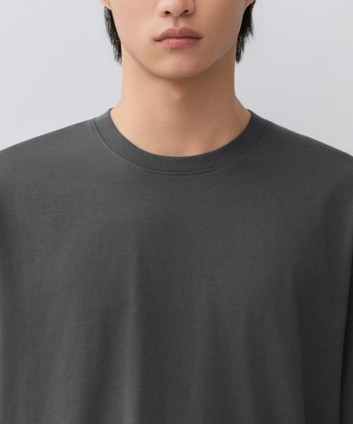 MUSINSA STANDARD（ムシンサスタンダード）の「[クールタンダード] リラックスフィットクルーネックTシャツ [ガンメタル]（Tシャツ/カットソー・メンズ・その他・SMALL/MEDIUM/LARGE/X-LARGE/XX-LARGE/XXX-LARGE）」の6枚目の写真