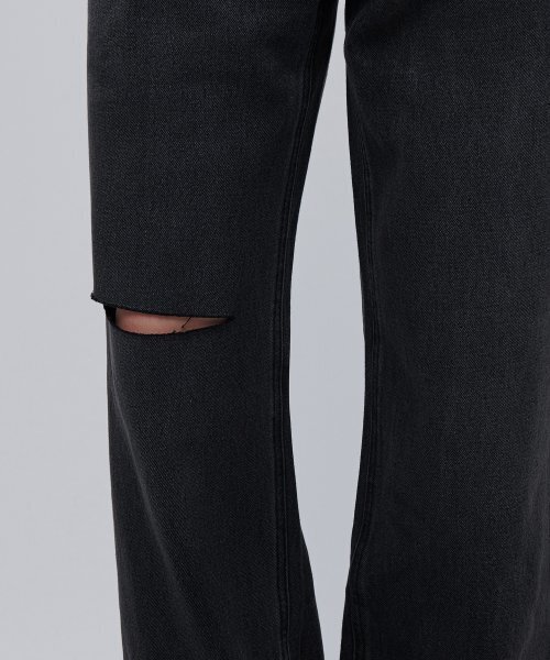 MUSINSA STANDARD（ムシンサスタンダード）の「スラッシュストレートデニムパンツ[ウォッシュドブラック]（デニムパンツ・メンズ・その他・26/27/28/29）」の8枚目の写真