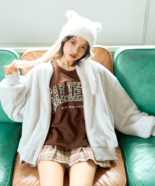 LOVETOXIC（ラブトキシック）の「リバーシブルMA1（MA-1・キッズ・ブラック/カーキ/ピンク/オフホワイト・M/L/S）」の7枚目の写真