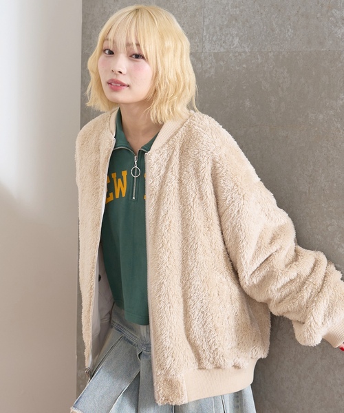 LOVETOXIC（ラブトキシック）の「リバーシブルMA1（MA-1・キッズ・ブラック/カーキ/ピンク/オフホワイト・M/L/S）」の10枚目の写真