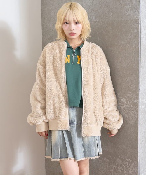 LOVETOXIC（ラブトキシック）の「リバーシブルMA1（MA-1・キッズ・ブラック/カーキ/ピンク/オフホワイト・M/L/S）」の11枚目の写真