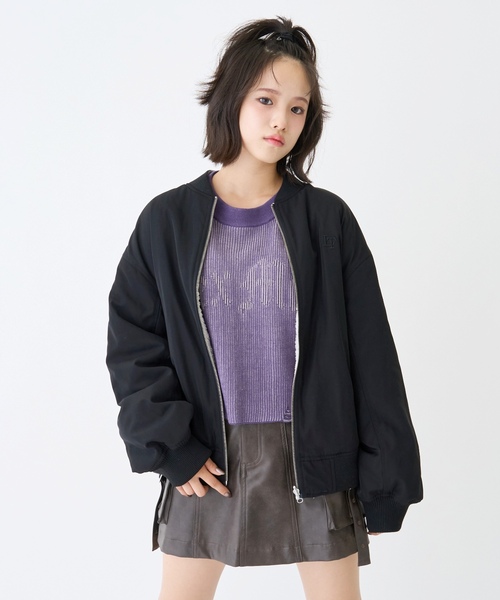 LOVETOXIC（ラブトキシック）の「リバーシブルMA1（MA-1・キッズ・ブラック/カーキ/ピンク/オフホワイト・M/L/S）」の15枚目の写真