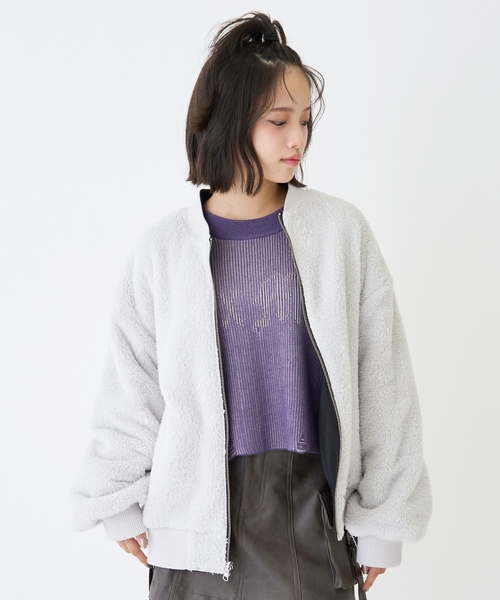 LOVETOXIC（ラブトキシック）の「リバーシブルMA1（MA-1・キッズ・ブラック/カーキ/ピンク/オフホワイト・M/L/S）」の16枚目の写真