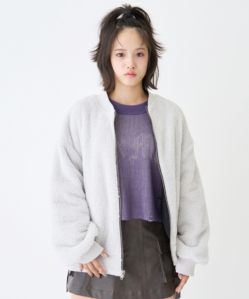 LOVETOXIC（ラブトキシック）の「リバーシブルMA1（MA-1・キッズ・ブラック/カーキ/ピンク/オフホワイト・M/L/S）」の17枚目の写真