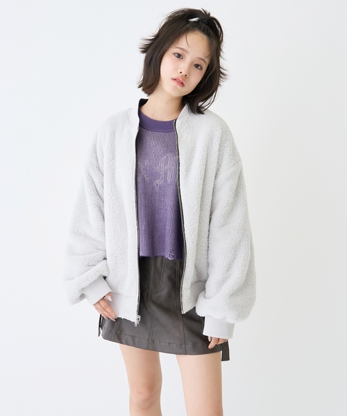 LOVETOXIC（ラブトキシック）の「リバーシブルMA1（MA-1・キッズ・ブラック/カーキ/ピンク/オフホワイト・M/L/S）」の18枚目の写真