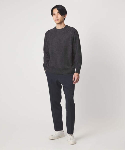 セール】シルク ミックス リブ クルーネック ニット（ニット/セーター