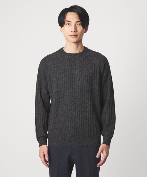 セール】シルク ミックス リブ クルーネック ニット（ニット/セーター
