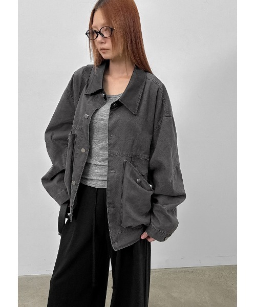 BLACKUP（ブラックアップ）の「[MADE] ベルタックワイドバンディングパンツ（スウェットパンツ・レディース・ブラック/グレー・FREE）」の6枚目の写真