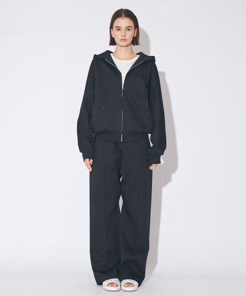 beautiful people（ビューティフルピープル）の「compact doublejersey straight pants（スウェットパンツ・レディース・ライトグレー/ブラック・36/40/38）」の4枚目の写真