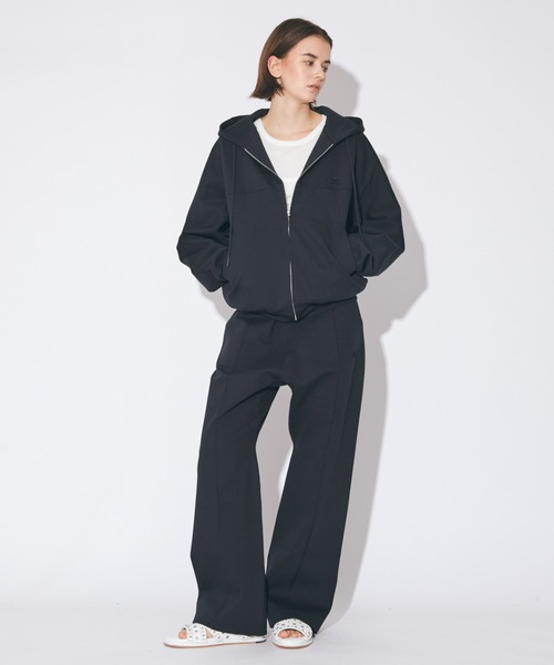 beautiful people（ビューティフルピープル）の「compact doublejersey straight pants（スウェットパンツ・レディース・ライトグレー/ブラック・36/40/38）」の7枚目の写真