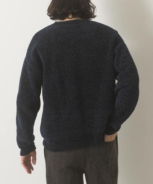 ITEMS URBANRESEARCH(アイテムズ アーバンリサーチ)の「真冬の正解 カレッジロゴモールニット(ニット/セーター・メンズ・ネイビー/ブラック/グリーン/ベージュ・MEDIUM/LARGE)」の6枚目の写真