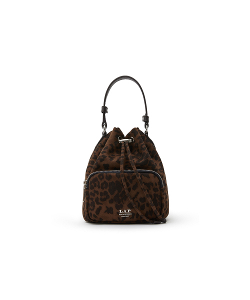 LAP(ラップ)の「アマンダ巾着スエードバッグ AR7AB803(トートバッグ・レディース・ダークブラウン/レオパード・FREE)」の4枚目の写真