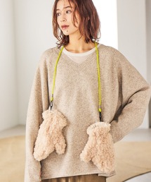 studio CLIP | 紐付きボアミトングローブ(手袋)