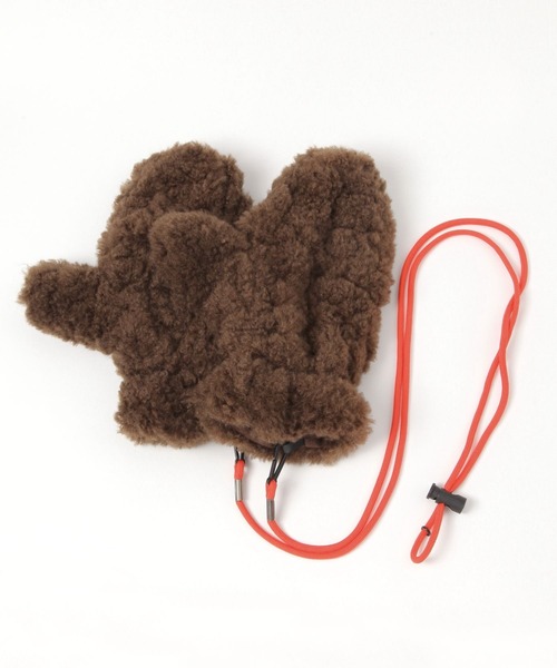 studio CLIP（スタディオクリップ）の「紐付きボアミトングローブ（手袋・レディース・グリーン/ブラウン/ナチュラル・FREE）」の6枚目の写真