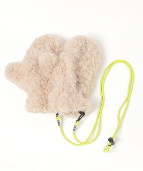 studio CLIP（スタディオクリップ）の「紐付きボアミトングローブ（手袋・レディース・グリーン/ブラウン/ナチュラル・FREE）」の7枚目の写真