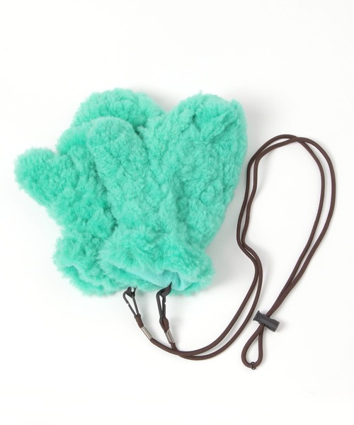 studio CLIP（スタディオクリップ）の「紐付きボアミトングローブ（手袋・レディース・グリーン/ブラウン/ナチュラル・FREE）」の8枚目の写真