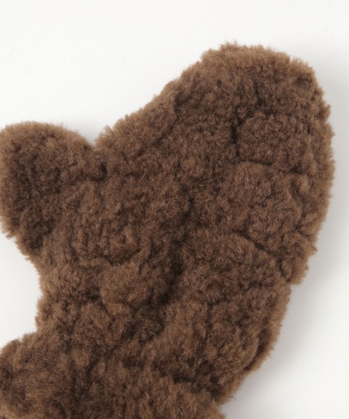 studio CLIP（スタディオクリップ）の「紐付きボアミトングローブ（手袋・レディース・グリーン/ブラウン/ナチュラル・FREE）」の11枚目の写真