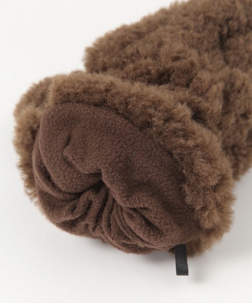 studio CLIP（スタディオクリップ）の「紐付きボアミトングローブ（手袋・レディース・グリーン/ブラウン/ナチュラル・FREE）」の13枚目の写真