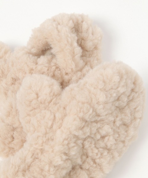 studio CLIP（スタディオクリップ）の「紐付きボアミトングローブ（手袋・レディース・グリーン/ブラウン/ナチュラル・FREE）」の16枚目の写真