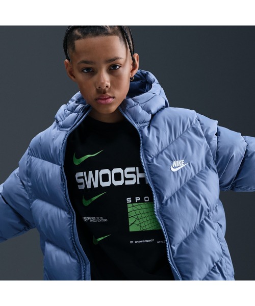 NIKE（ナイキ）の「ナイキ NIKE ナイキ YTH NSW TF ADP パファー ジャケット（ダウンジャケット/コート・キッズ・ブルーグレー/ブラック/ダークグリーン・130cm/140cm/150cm/160cm）」の14枚目の写真