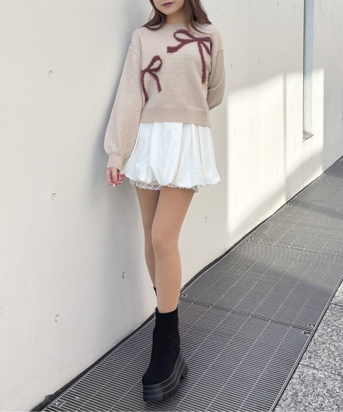 one way（ワンウェイ）の「バルーンスカート（スカート・レディース・オフホワイト/ブラック/ブラック系その他・FREE）」の16枚目の写真