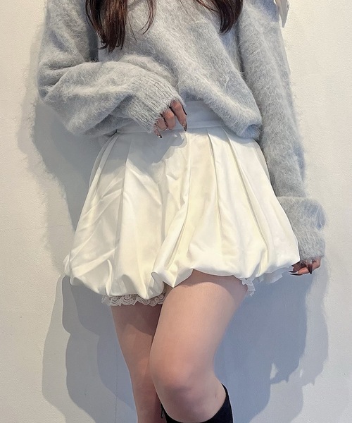 one way（ワンウェイ）の「バルーンスカート（スカート・レディース・オフホワイト/ブラック/ブラック系その他・FREE）」の6枚目の写真