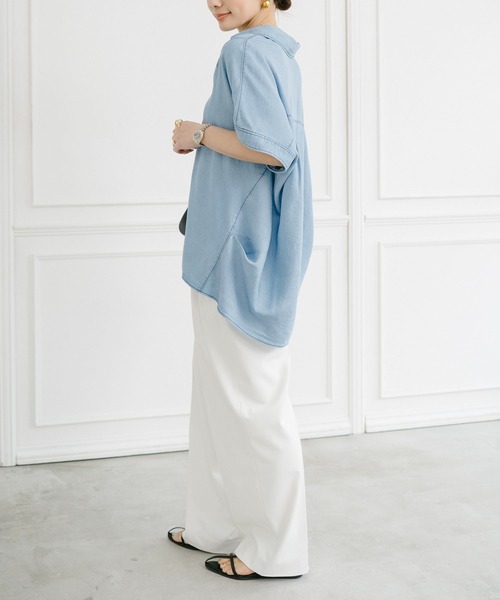 デニムバックコクーンスキッパーシャツ Emma Taylor│STYLEDOOR