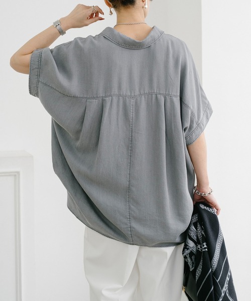 デニムバックコクーンスキッパーシャツ Emma Taylor│STYLEDOOR