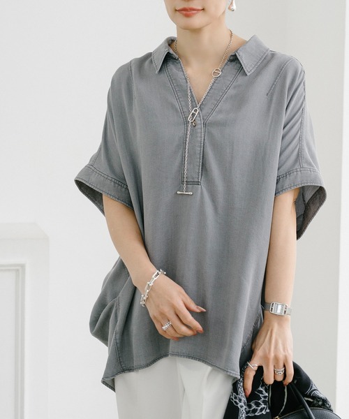 デニムバックコクーンスキッパーシャツ Emma Taylor│STYLEDOOR