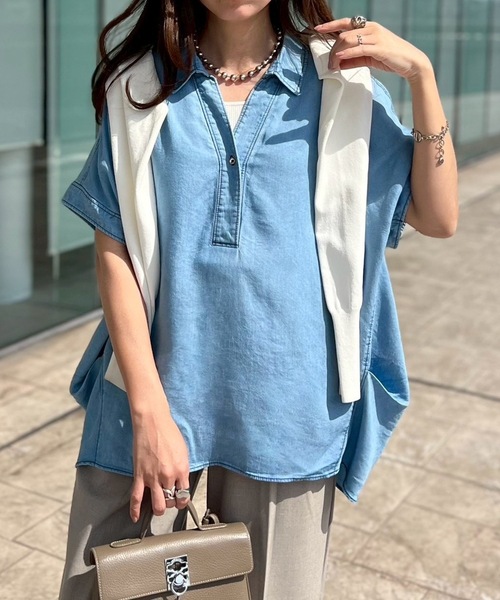 デニムバックコクーンスキッパーシャツ Emma Taylor│STYLEDOOR