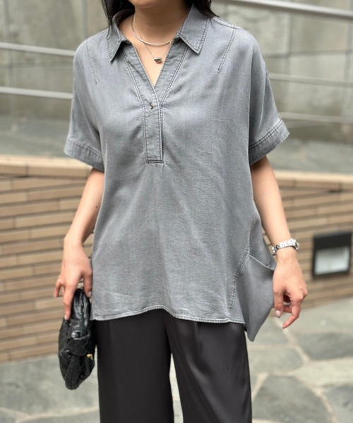 デニムバックコクーンスキッパーシャツ Emma Taylor│STYLEDOOR