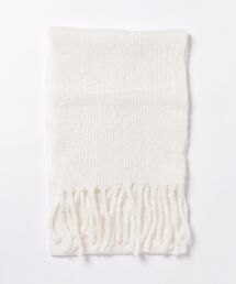 ankoROCK（アンコロック）の「an meets zakka ふわふわローゲージ編みファー起毛ニットフリンジ大判マフラー(34cm×195cm)（マフラー）」