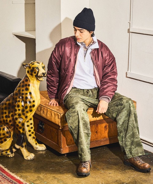 niko and...（ニコアンド）の「【NATOKii(ネイトゥーキー)】リバーシブルMA－1（MA-1・メンズ・グレー/ピンク・MEDIUM/LARGE）」の3枚目の写真